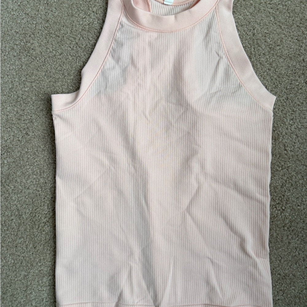 Athleta Renew Light Pink Ribbed Tank